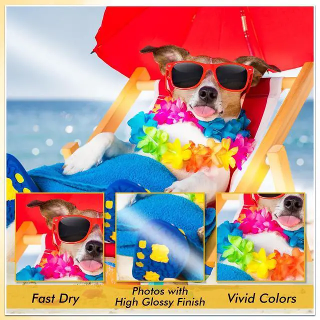 Alt view image 7 of 7 - Glossy Thin Inkjet Printer Paper 8.5x11 Inches 100 Sheets 36LB