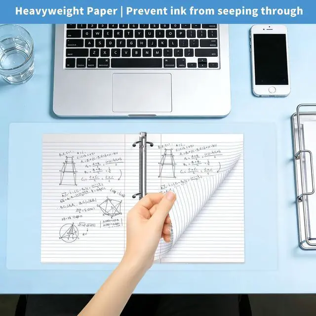 Alt view image 5 of 7 - 130 Sheets Loose Leaf Paper College Ruled Notebook Paper 8 x 10.5 In White