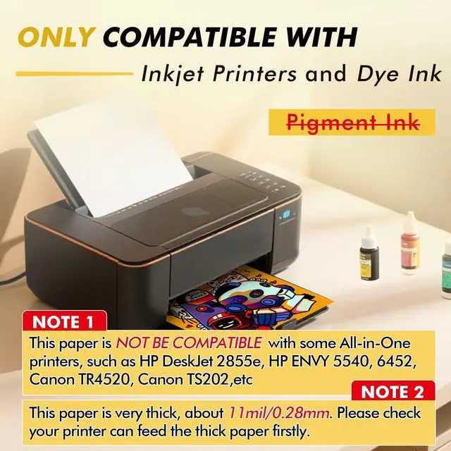 Alt view image 3 of 7 - Glossy Photo Paper Heavyweight Thick 8.5x11 Inch 61LB 100 Sheets