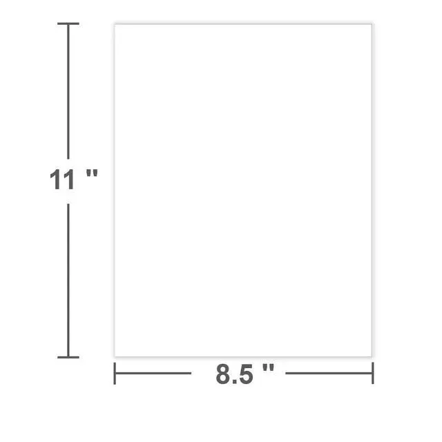 Alt view image 2 of 7 - 8.5" x 11" Blank Printer Paper - 50 Sheets/100 Pages Thick Blank Papers, Ideal for DIY & Template Printing, 100gsm Copy Paper for Office, Home & School