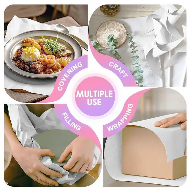 Alt view image 6 of 6 - Craft Paper Roll 15" x 450" Kraft Paper White Easel Paper Roll for Moving Gift Wrapping Art Bulletin Board Paper Floor Covering Bouquet Flower Packing Painting Drawing Poster Chart Paper