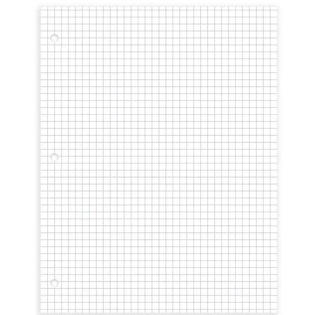 Alt view image 2 of 6 - Loose Leaf Paper, Graph Ruled Filler Notebook Paper, 8" x 10-1/2", 400 Sheets, Fits 3-Ring Binder (150038-ECM)