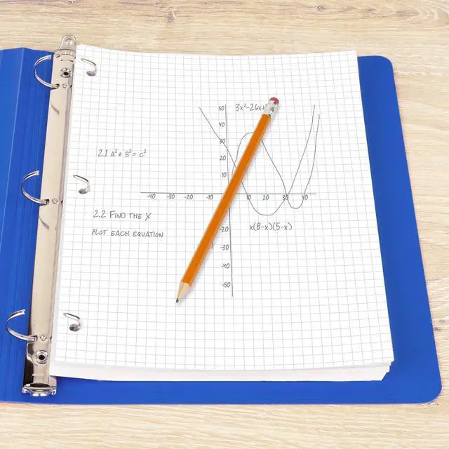 Alt view image 6 of 6 - Loose Leaf Paper, Graph Ruled Filler Notebook Paper, 8" x 10-1/2", 400 Sheets, Fits 3-Ring Binder (150038-ECM)