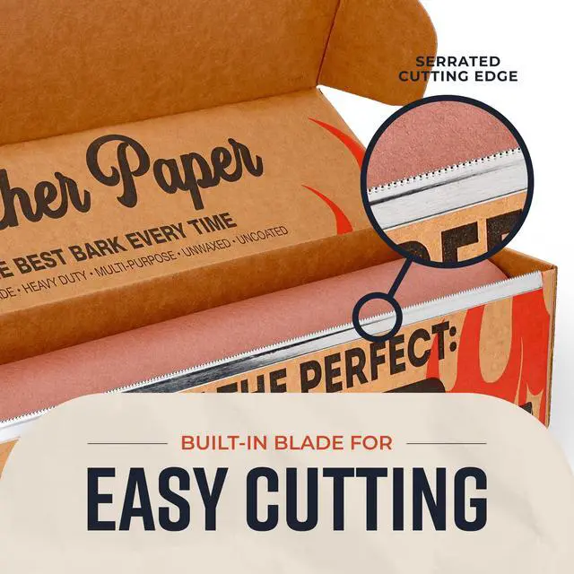 Alt view image 2 of 7 - Pink Butcher Paper Roll with Dispenser Box, 18" x 175' (2100) Food-Grade Peach Butcher Paper for Smoker, BBQ, Grilling, Smoking Meat - USA Made - Unbleached, Uncoated and Unwaxed