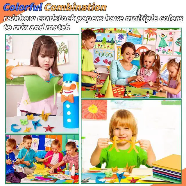 Alt view image 6 of 7 - Colored Cardstock Bulk 300 sheets, 8.5 x 11 Cardstock Paper 30 Assorted Colors Construction Paper,180 GSM Card Stock Scrapbooking Supplies for Diy Crafts Cricut Card Making