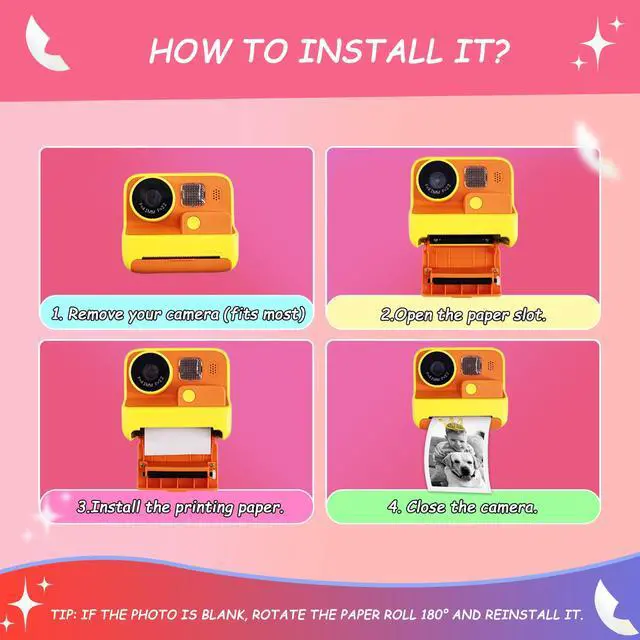 Alt view image 6 of 6 - 6 Rolls Instant Camera Refill Print Paper, HD Print Camera Paper