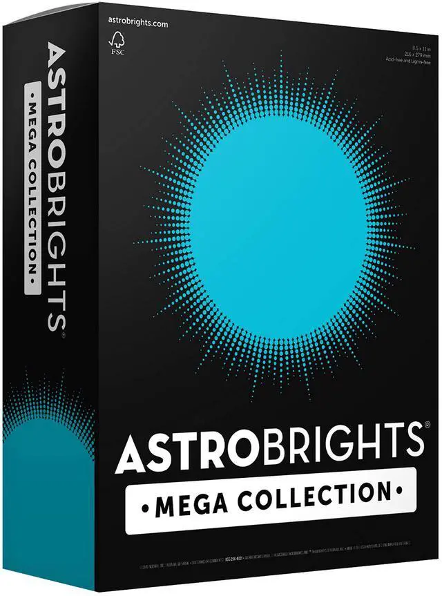 Main image of Mega Collection, Colored Paper, Bright Blue, 625 Sheets, 24 lb/89 gsm, 8.5" x 11" - MORE SHEETS! (91621)