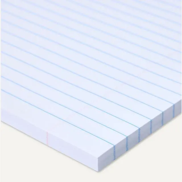 Alt view image 3 of 5 - Wide Ruled Loose Leaf Binder Paper for School or Office, 10.5" x 8", 100 Sheets, White, 6-Pack