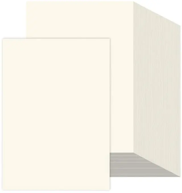Main image of 200 Sheets Ivory Printer Paper 8.5x11, 32 lb/120 gsm Stationery Paper, Cream Cardstock Paper Sheets for Printing, Copy, Crafts, Letters, Invitations, Laser & Inkjet Printer Compatible