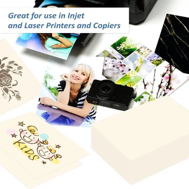 Alt view image 5 of 7 - 200 Sheets Ivory Printer Paper 8.5x11, 32 lb/120 gsm Stationery Paper, Cream Cardstock Paper Sheets for Printing, Copy, Crafts, Letters, Invitations, Laser & Inkjet Printer Compatible