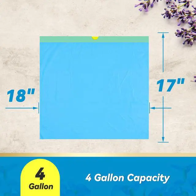 Alt view image 3 of 7 - 300 Count 15 Micron Extra Thick 4 Gallon Drawstring Small Trash Bags