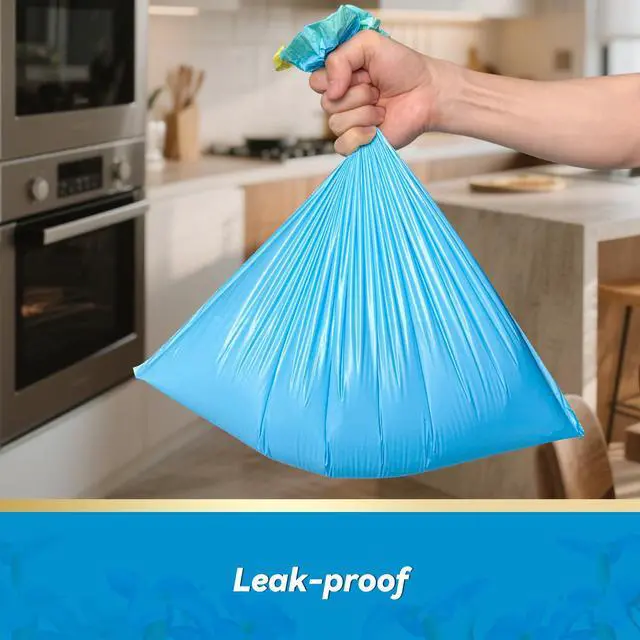 Alt view image 5 of 7 - 300 Count 15 Micron Extra Thick 4 Gallon Drawstring Small Trash Bags
