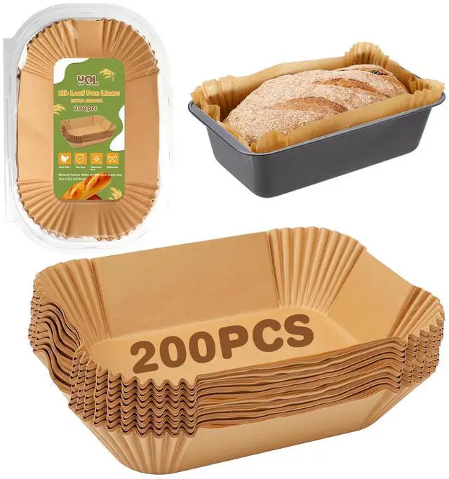 Main image of 200 PCS Loaf Pan Liners, Nonstick Paper Liners for 9x5 Baking Pan