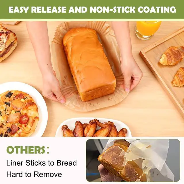 Alt view image 3 of 6 - 200 PCS Loaf Pan Liners, Nonstick Paper Liners for 9x5 Baking Pan