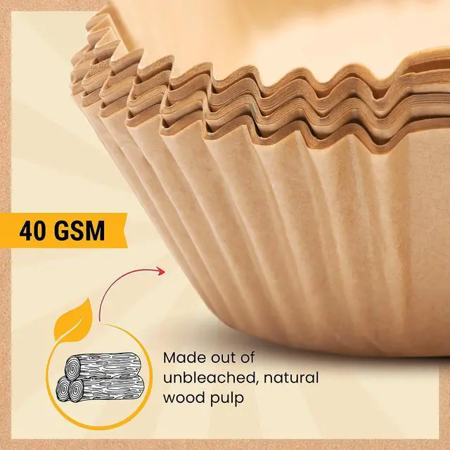 Alt view image 6 of 7 - 250 pcs Air Fryer Liners, Disposable Airfryer Paper Liners