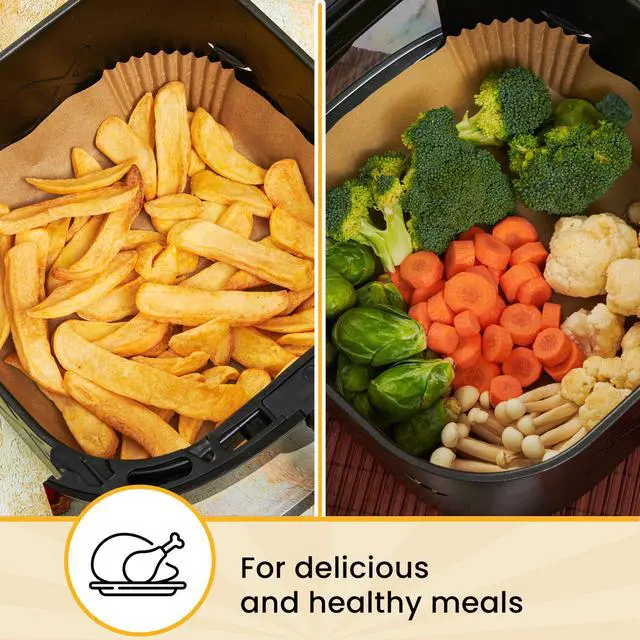 Alt view image 5 of 7 - 250 pcs Air Fryer Liners, Disposable Airfryer Paper Liners