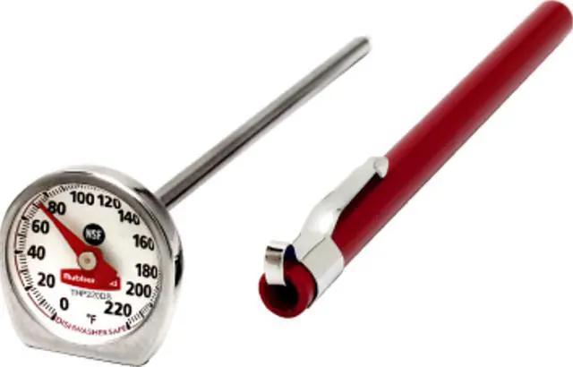 Main image of Food/Meat Instant Read Thermometer, Pocket Size, Dishwasher Safe, Red, For Meat/Food Cooking and Grilling/Oven