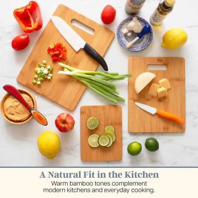 Alt view image 4 of 7 - Cutting Board Set, 3 Reversible Cutting Boards for Kitchen
