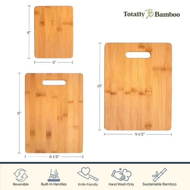 Alt view image 5 of 7 - Cutting Board Set, 3 Reversible Cutting Boards for Kitchen