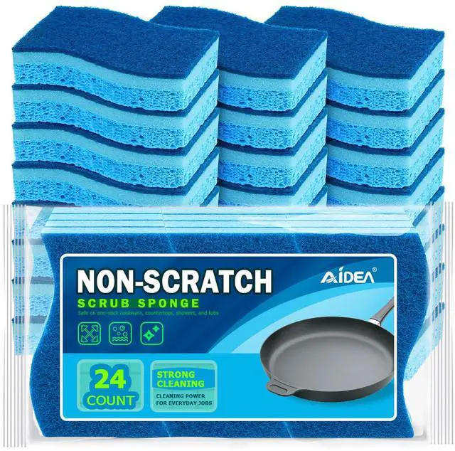 Main image of Sponges Kitchen-24Count, Non-Scratch Scrub Sponge, Sponge for Dishes