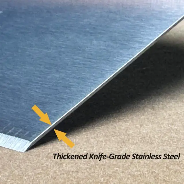 Alt view image 3 of 7 - Multipurpose Bench Scraper Kitchen Utensil for Flat Top Griddle, Dough Scraper Cutter for Bread and Pizza Cutter - Stainless Steel Metal Griddle Scraper Chopper