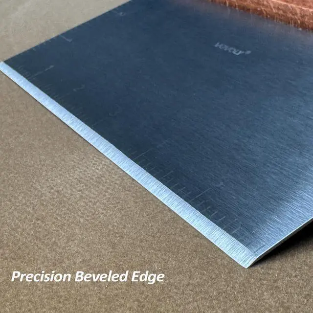 Alt view image 4 of 7 - Multipurpose Bench Scraper Kitchen Utensil for Flat Top Griddle, Dough Scraper Cutter for Bread and Pizza Cutter - Stainless Steel Metal Griddle Scraper Chopper