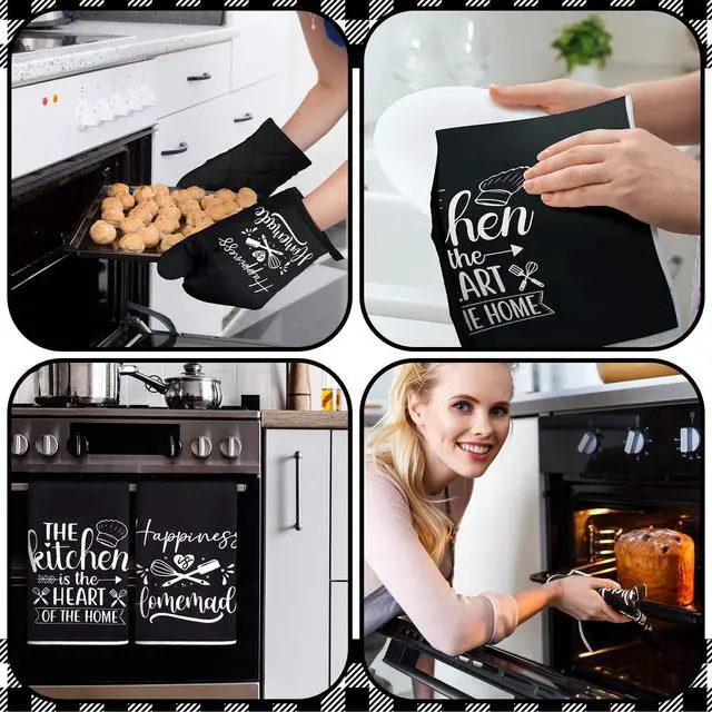 Alt view image 6 of 6 - 6 Pcs Kitchen Decor Accessories Set, Kitchen, Black