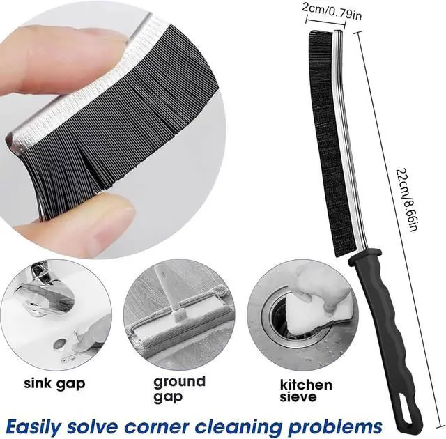 Alt view image 5 of 6 - Crevice Cleaning Brush, Multi-Purpose Hard Bristle Brushes for Deep Cleaning Kitchen, Bathroom, Grout, Sink, Cup, Teapot, Bottle, Blender, Corners, Tight Spaces & More 6 Pcs