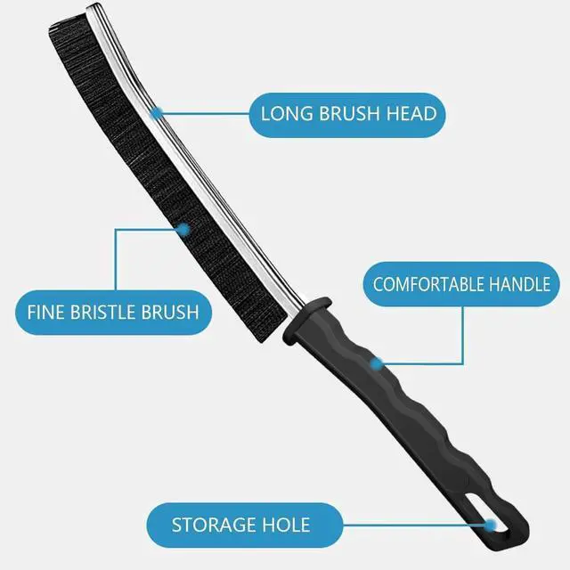 Alt view image 6 of 6 - Crevice Cleaning Brush, Multi-Purpose Hard Bristle Brushes for Deep Cleaning Kitchen, Bathroom, Grout, Sink, Cup, Teapot, Bottle, Blender, Corners, Tight Spaces & More 6 Pcs