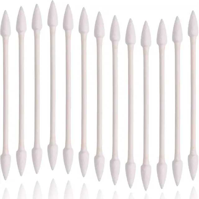 Main image of Precision Tip Cotton Swabs for Makeup,800 Count Double-Tipped Cotton Swabs with Paper Stick, 4 Packs, 200 Pieces 1 Pack (Pointed Shape)