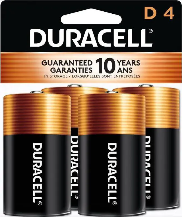 Main image of Coppertop D Batteries, 4 Count, 10-Year Shelf Life, Long-lasting
