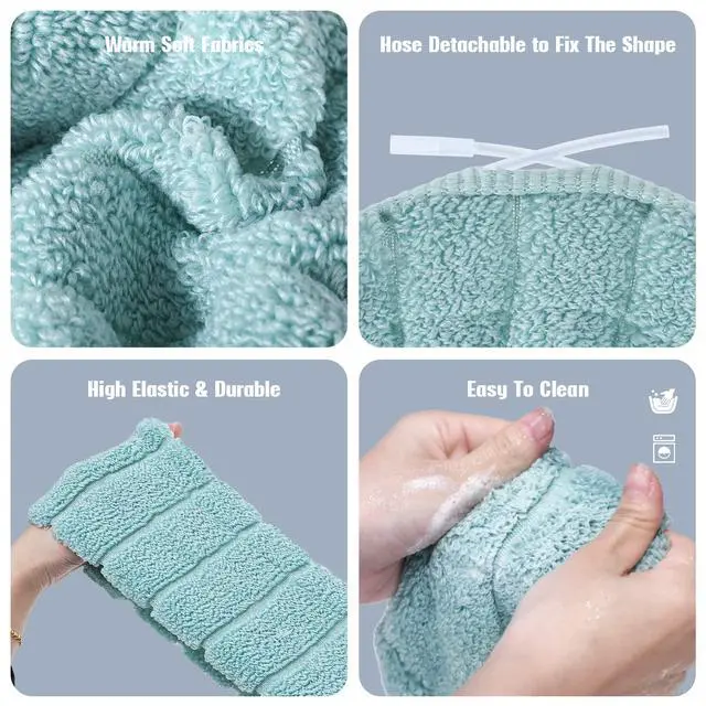 Alt view image 5 of 7 - 8 Pcs 11.8'' Thicker Bathroom Commode Seat Covers, Simple Colors | Stretchable Toilet Cushion Pads, Soft Fleece, Washable Universal Fit, Easy Install, Winter Warm for Home