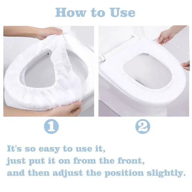 Alt view image 7 of 7 - 20pcs Quality Disposable Toilet Seat Covers, Portable Travel Toilet Seat Mats Pads for Public Toilets Hospital Hotel, Healthy White Toilet Seat Cushions for Men Women Girls, Each Wrapped Individually