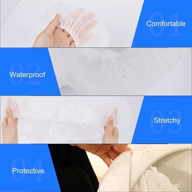 Alt view image 2 of 6 - 10 Pack Disposable Toilet Seat Covers for Travel Toilet Seat Mat Portable Disposable Toilet Seat Covers for Outing Hotel Hospital Public Toilet (Individual Package)