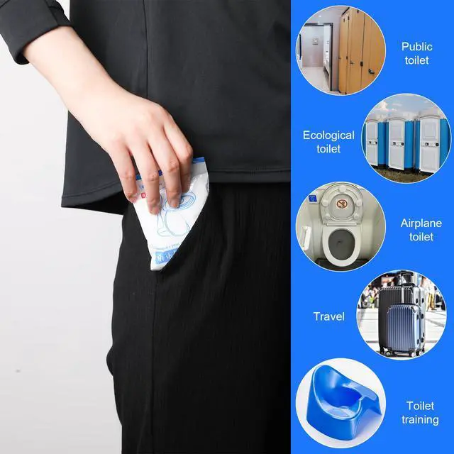 Alt view image 6 of 6 - 10 Pack Disposable Toilet Seat Covers for Travel Toilet Seat Mat Portable Disposable Toilet Seat Covers for Outing Hotel Hospital Public Toilet (Individual Package)