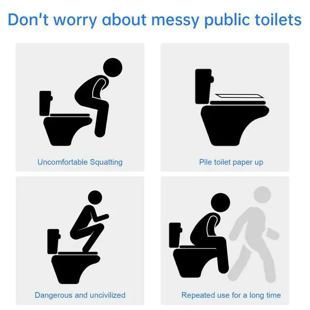 Alt view image 5 of 6 - 10 Pack Disposable Toilet Seat Covers for Travel Toilet Seat Mat Portable Disposable Toilet Seat Covers for Outing Hotel Hospital Public Toilet (Individual Package)