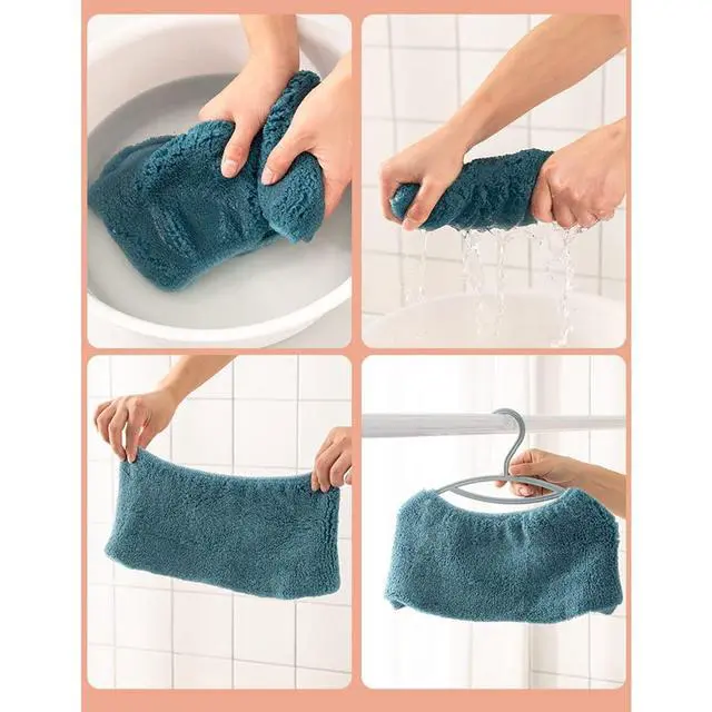 Alt view image 3 of 5 - 3Pcs/Pack Bathroom Soft Thicker Warmer Stretchable Washable Cloth Toilet Seat Cover Pads (Light Purple, Dark Green, Gray)