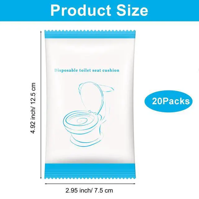 Alt view image 2 of 7 - 20 Pack Disposable Toilet Seat Cover | Waterproof, Non-Woven Fabric, For Travel, Outing, Hotel, Hospital, Public Toilet, Individual Package