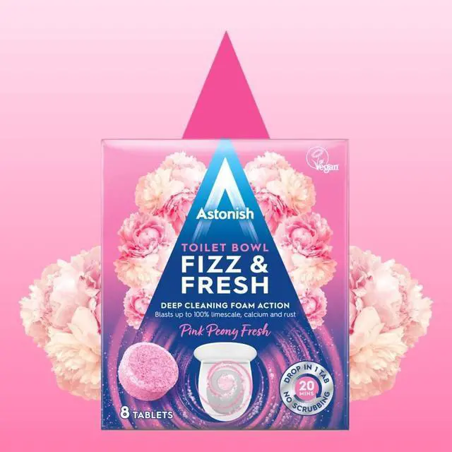 Alt view image 2 of 7 - Foaming Pink Peony Toilet Bowl Cleaner Tablets, 8 Ct