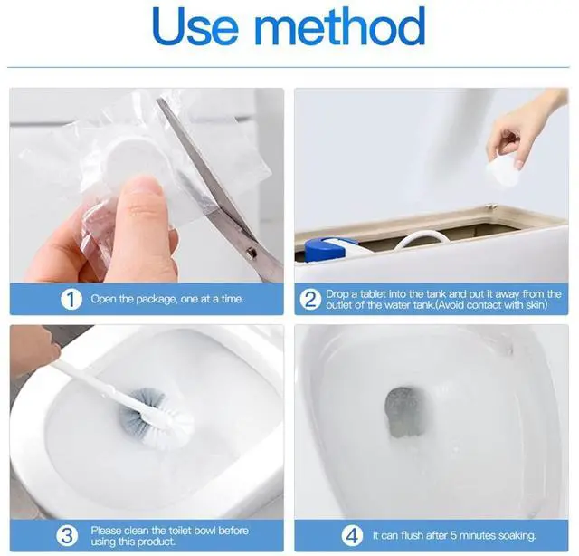 Alt view image 6 of 6 - Toilet Bowl Cleaners 26 PACK, Automatic Toilet Bowl Cleaner Tablets for Deodorizing & Descaling, Long-Lasting Cleaning Tablets for Toilet Tank Against Tough Stains