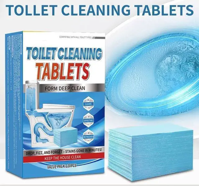 Alt view image 2 of 6 - Toilet Bowl Cleaner Tablets,120 PC | Deep Clean Formula, Put in the Toilet.NOT Tank.