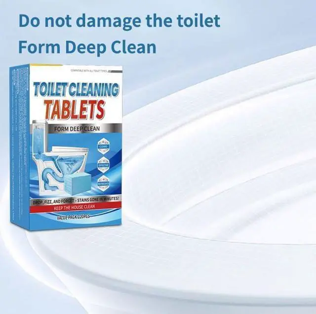 Alt view image 4 of 6 - Toilet Bowl Cleaner Tablets,120 PC | Deep Clean Formula, Put in the Toilet.NOT Tank.