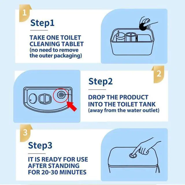 Alt view image 3 of 7 - 20 Count Automatic Toilet Bowl Cleaner Tablets, Bathroom Cleaning Tablets with Long-Lasting Formula, Toilet Cleaners, Blue