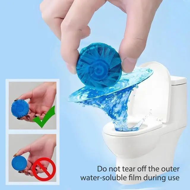 Alt view image 2 of 7 - 20 Count Automatic Toilet Bowl Cleaner Tablets, Bathroom Cleaning Tablets with Long-Lasting Formula, Toilet Cleaners, Blue