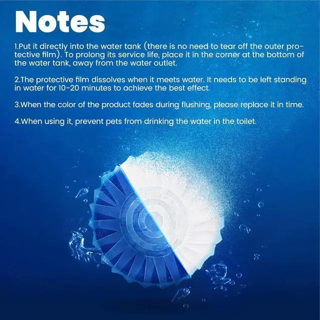 Alt view image 7 of 7 - 20 Count Automatic Toilet Bowl Cleaner Tablets, Bathroom Cleaning Tablets with Long-Lasting Formula, Toilet Cleaners, Blue