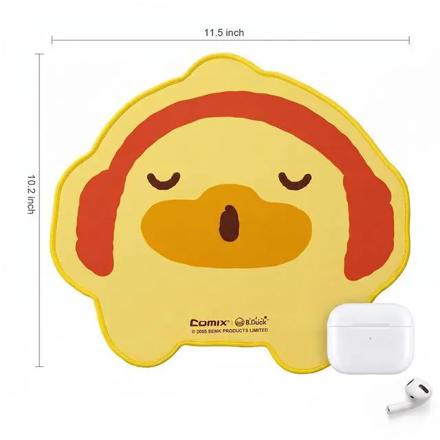 Alt view image 2 of 7 - B Duck Cute Mouse Pad for Officers Designers Students,Office Supplies,Desk Pad for Home Office,Desk Accessories,Non-Slip Mouse Pad with Double Stitched Edges,Smooth,Waterproof,12 * 10in,Yellow