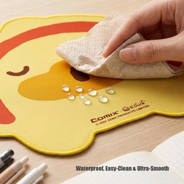 Alt view image 6 of 7 - B Duck Cute Mouse Pad for Officers Designers Students,Office Supplies,Desk Pad for Home Office,Desk Accessories,Non-Slip Mouse Pad with Double Stitched Edges,Smooth,Waterproof,12 * 10in,Yellow