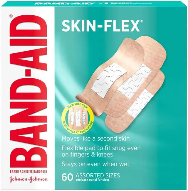 Main image of Brand Skin-Flex Adhesive Bandages, Assorted Sizes, 60 Count