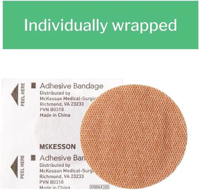 Alt view image 2 of 5 - Adhesive Spot Bandage Medi-Pak Performance Fabric 1" Diameter Round Tan (#16-4812, Sold Per Box)