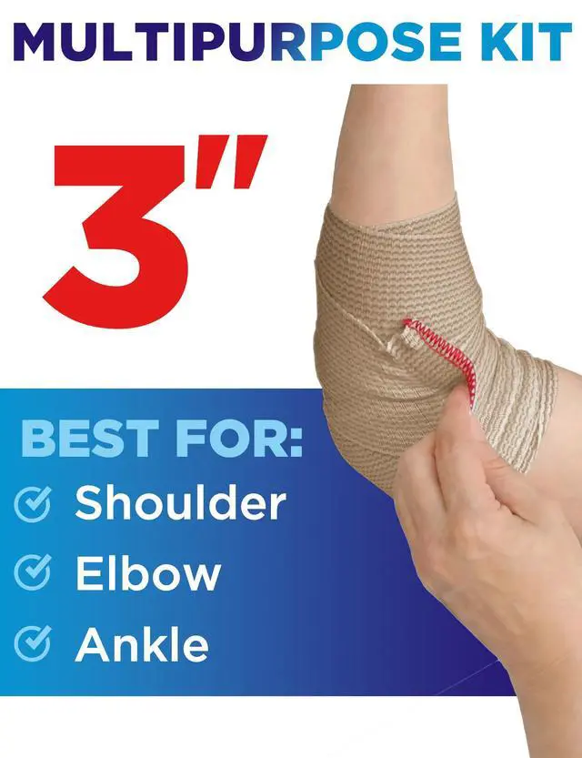 Alt view image 6 of 7 - Premium Elastic Bandage Wrap - 6pack (2x2in, 2x3in, 2x4in) - Self-Closing | Strong Compression Bandage Wrap for Leg, Ankles, Wrists, and Knees - For First Aid Kit and After Surgery Recovery
